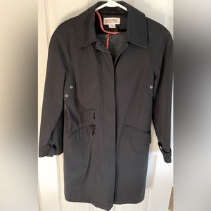 Michael Kors rain coat, charcoal black, w/ button in insert, XS, used